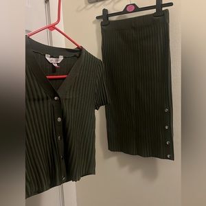 Matching olive green set